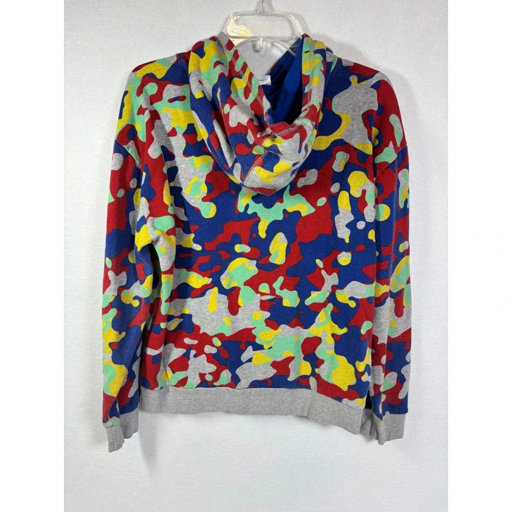 Adidas Boys XL 18/20 Hoodie Multi Color Camo Fleece Logo Sweatshirt AA7484